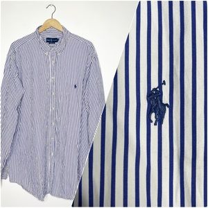 Ralph Lauren Stripe Button Down Shirt Size 3XLT